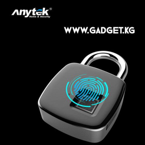 Электронный биометрический навесной замок со сканером отпечатка пальца Security Fingerprint Anytek P3+