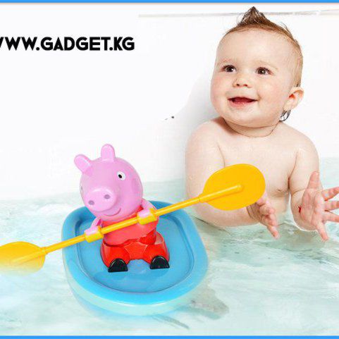 Заводная игрушка для ванны Свинка Peppa на лодке