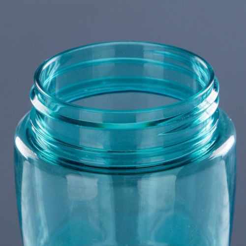 Бутылка для воды 650 мл, прозрачная, с резиновой вставкой