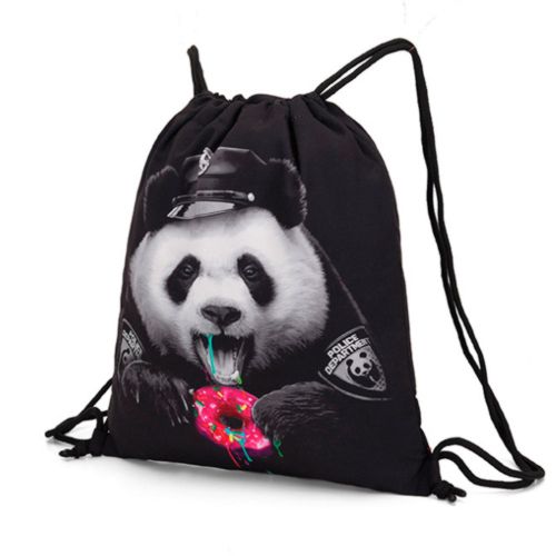 Универсальный складной Вещевой Пляжный Рюкзак-мешок "Панда"