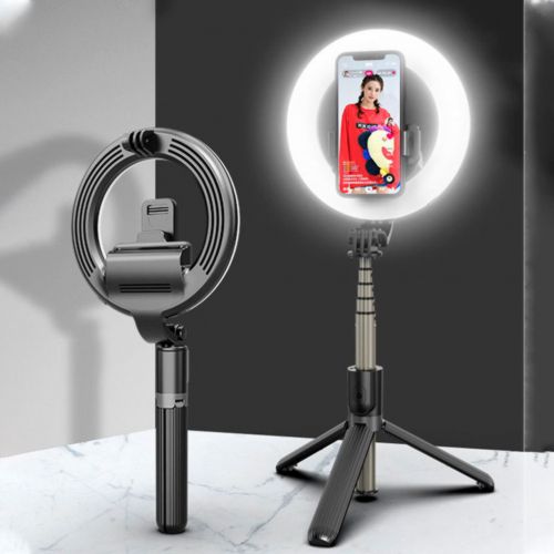Селфи световое кольцо трипод с штативом и пультом Selfie Stick Tripod L07