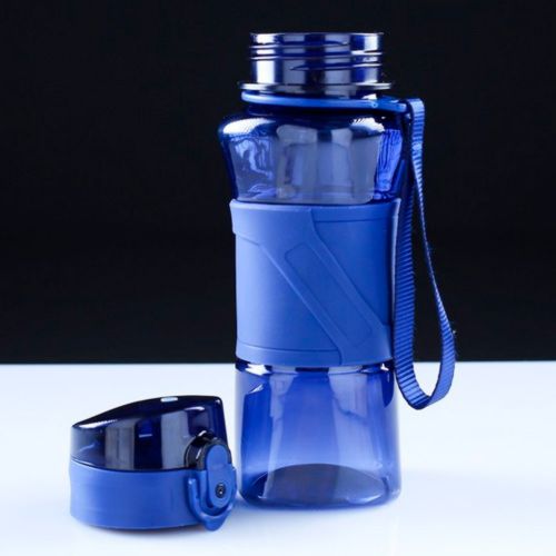Бутылка для воды 500 мл, с резиновой вставкой, микс
