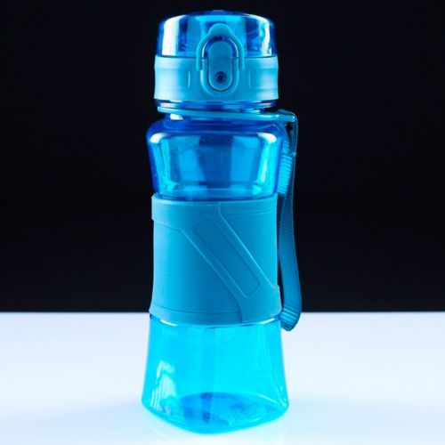 Бутылка для воды 500 мл, с резиновой вставкой, микс