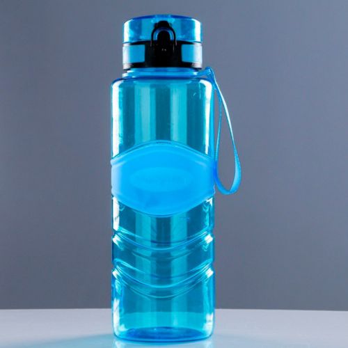 Бутылка для воды, с резиновой вставкой ромбик, на браслете, 1350 мл