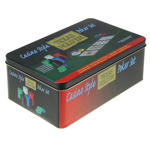 Покер, набор для игры (карты 2 колоды, фишки 200 шт, сукно 60х90 см)