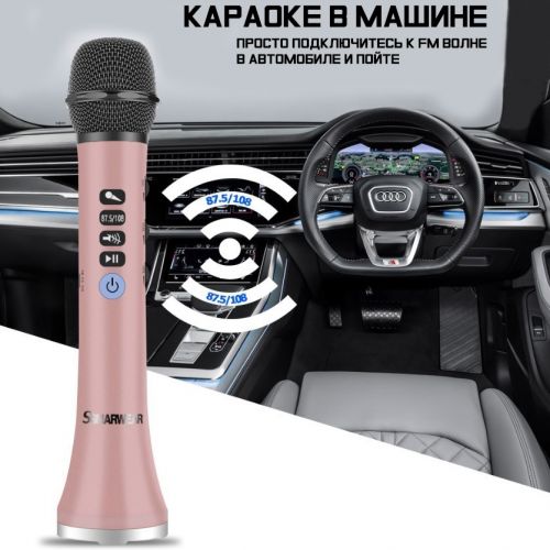 Портативный караоке микрофон со встроенным динамиком и FM Модулятором Lewinner L-698 (Bluetooth, FM, KTV)