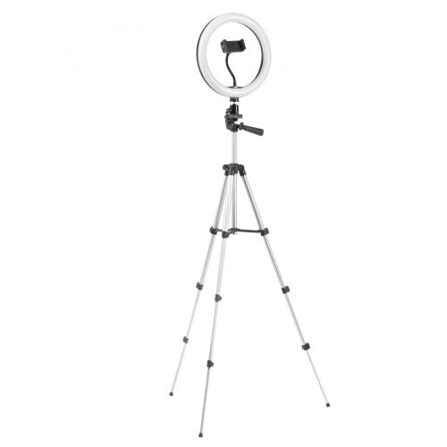 Светодиодная кольцевая лампа на штативе SNP099, 10" (26 см), 20 Вт, штатив 34-108 см