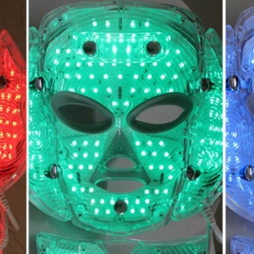 LED световая маска для лица и шеи 7 Цветов + микротоки