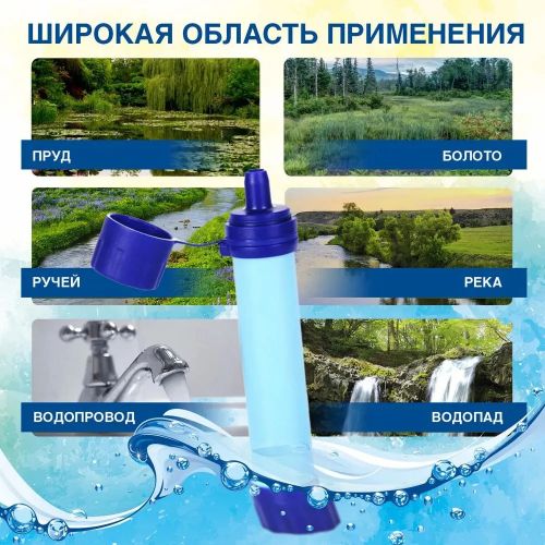 Туристический фильтр для очищения воды Outdoor Survival Water Filter Straw