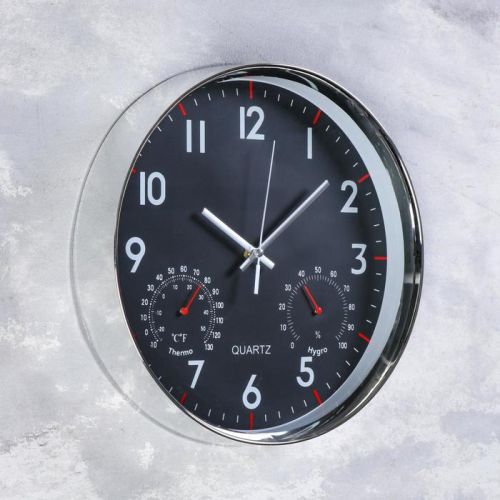 Часы настенные, серия: Классика, "Остин" с термометром и гигрометром