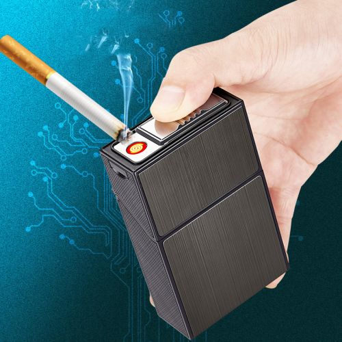Портсигар для сигарет со встроенной зажигалкой