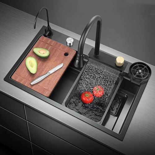 Кухонная мойка Modern Kitchen со смесителем и функцией водопада 68x45см