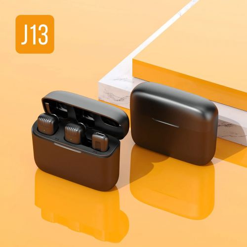 Двойной беспроводной микрофон с зарядным кейсом (петличка) J13 для смартфона на Android (TypeC)