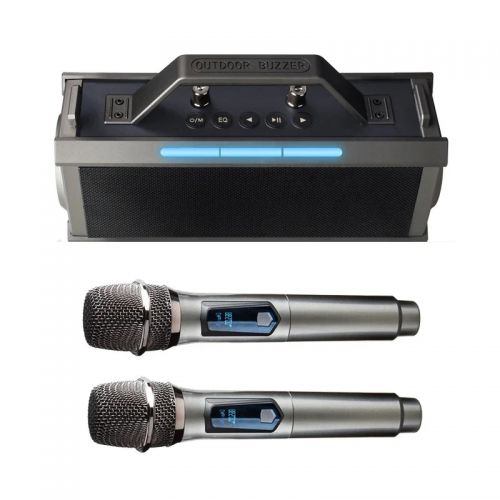 Портативная колонка караоке система с двумя микрофонами Outdoor Speaker L202