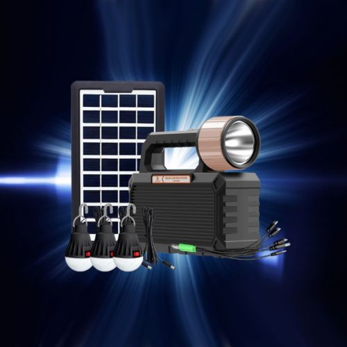 Походная станция, фонарь + 3 лампочки + солнечная батарея + bluetooth колонка Lighting system EP-0118