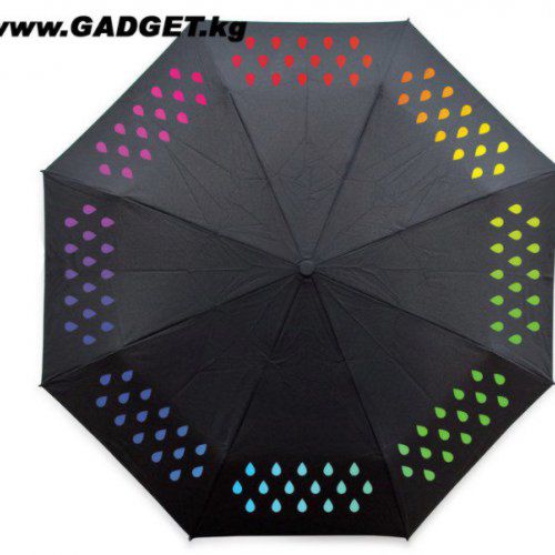 Зонт - Капли, меняющий Цвет при попадании воды