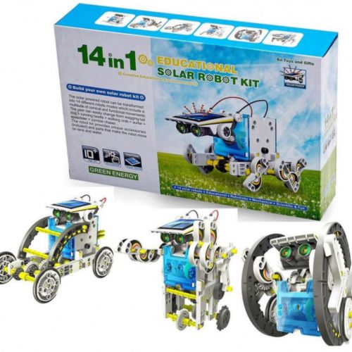 Развивающий конструктор на солнечных батареях 14 в 1 Educational Solar Robot Kit