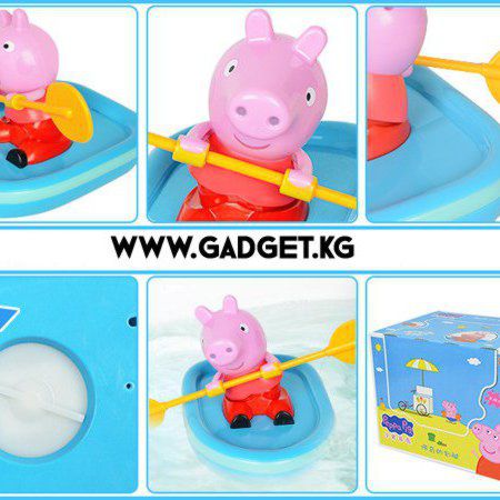 Заводная игрушка для ванны Свинка Peppa на лодке