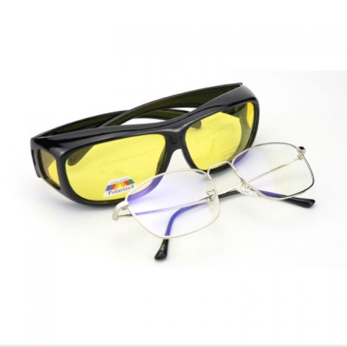 Очки для водителей желтые для ночного вождения HD Vision
