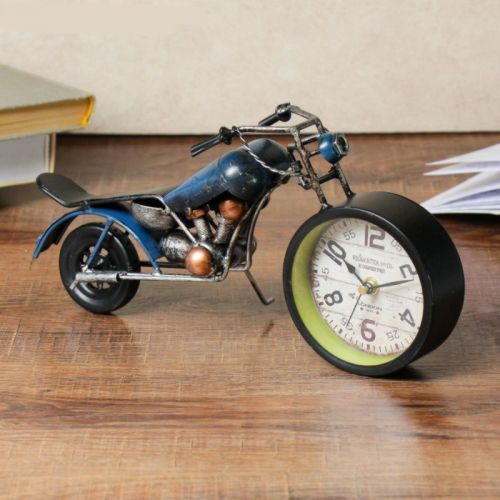Часы Ретро настольные "Байк" в виде мотоцикла