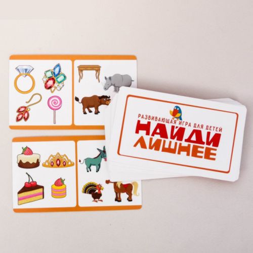 Развивающая игра для детей «Найди лишнее», 30 карт