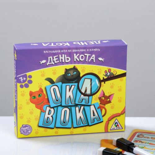 Настольная весёлая игра «Окавока. День кота»