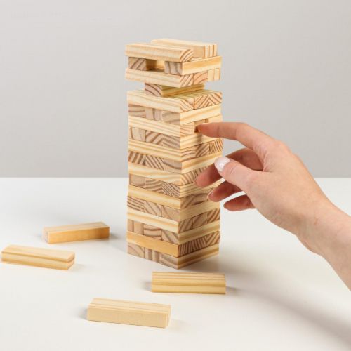 Падающая башня «Играют все», 54 бруска