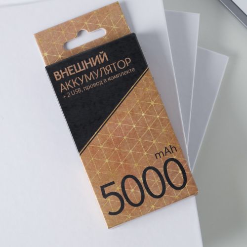 Портативный аккумулятор, «Единорог Вжух и заряжен» 5000 mAh, 2 USB-разъёма