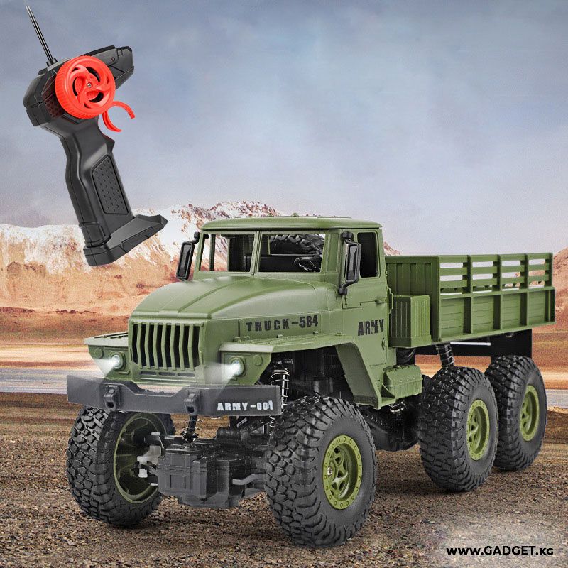 Радиоуправляемый военный грузовик «Урал» 4WD RTR 1:16