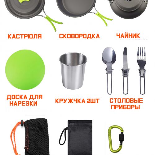 Набор посуды туристический (Модель номер 2)