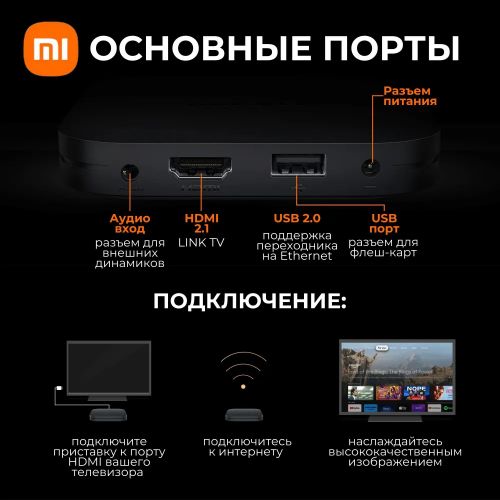 TV-Приставка Xiaomi Mi box S 4K 2nd Gen (2+8GB)