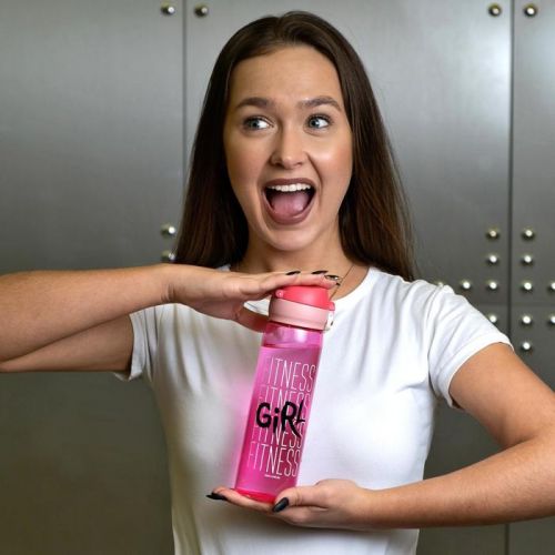 Бутылка для воды "Fitness girl", 600 мл