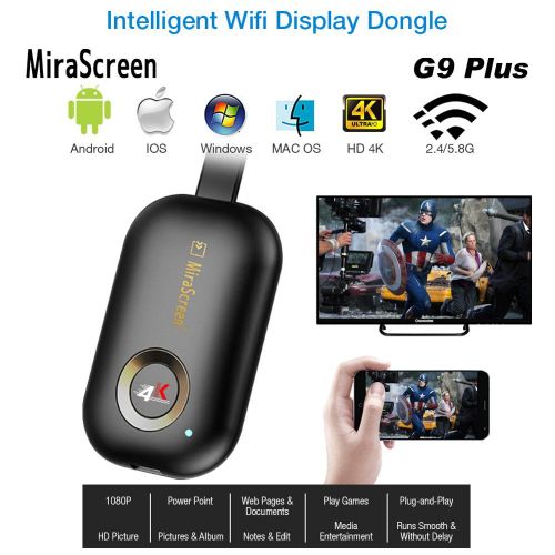 Mirascreen G9 Plus 4K Беспроводной Wi-Fi адаптер для подключения вашего смартфона или компьютера к Телевизору