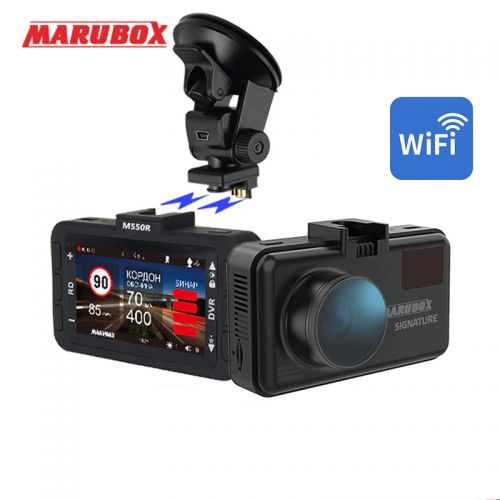 Автомобильный WiFi Видео Регистратор Комбо 3в1+Радар Детектор+GPS Marubox M550R