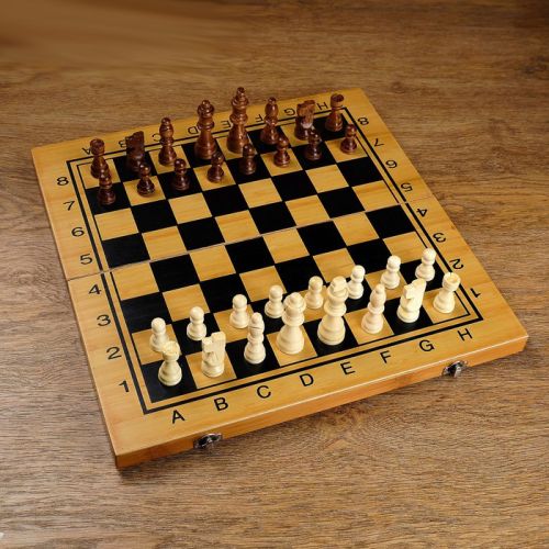 Настольная игра 3 в 1 "Король": нарды, шахматы, шашки, 39 х 39 см
