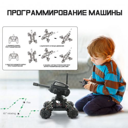 Боевой стреляющий танк машинка Mecha Guns JJ01, конструктор.