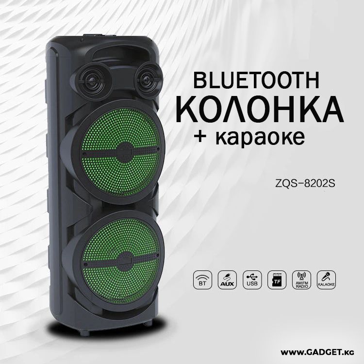 Портативная Bluetooth колонка BT Speaker ZQS-8202S с микрофоном и пультом ДУ