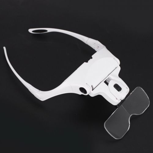 Бинокулярные очки-лупа 1-3.5X с LED подсветкой Eyeglasses bracket (5 линз)