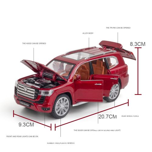 Машинка металлическая коллекционная Toyota Land Cruiser 300 1:24