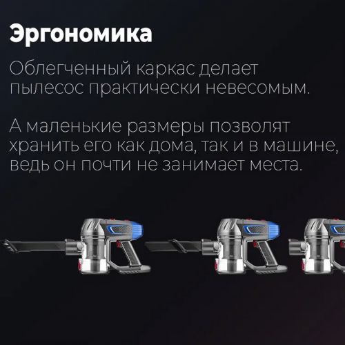 Беспроводной вертикальный ручной пылесос Vacuum Cleaner EVO