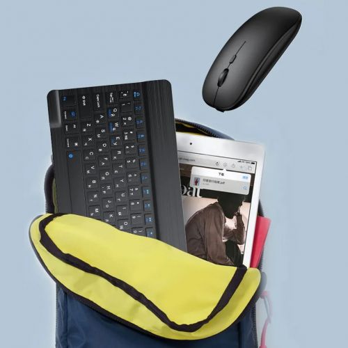 Беспроводная Bluetooth клавиатура с мышью для смартфонов и планшетов, Android,iOS