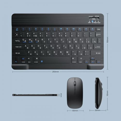 Беспроводная Bluetooth клавиатура с мышью для смартфонов и планшетов, Android,iOS