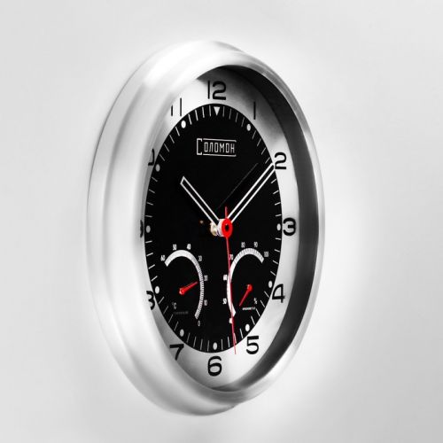 Часы настенные Соломон "Скорость" с термометром и гигрометром