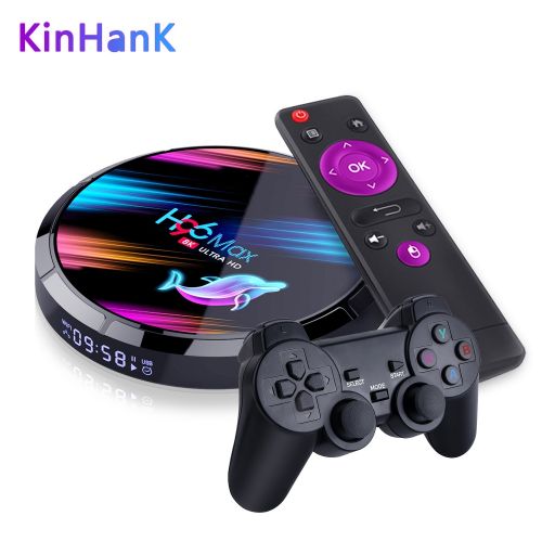 Приставка для телевизора KinHank H96 MAX Android Game TV Box (4+32GB) + 64GB MicroSD