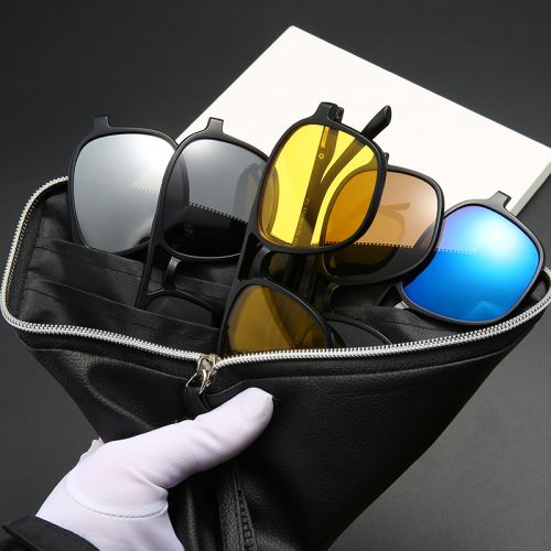 Солнцезащитные очки на магнитах со сменными накладками 2333A