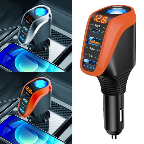 Автомобильное зарядное устройство Ozio Type-C PD3.0 + USB QC4.0 + USB Super Charge