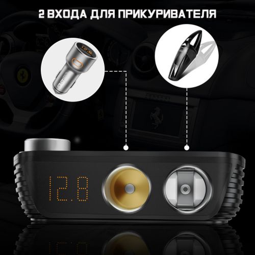 Инвертор автомобильный (преобразователь) с 24 В на 220В OZIO 200W 5USB+TypeC