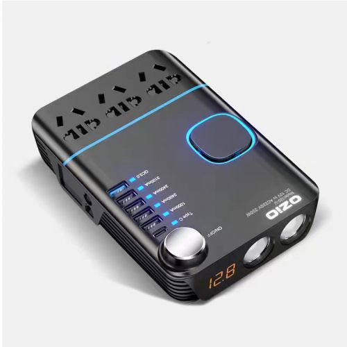 Инвертор автомобильный (преобразователь) с 24 В на 220В OZIO 200W 5USB+TypeC