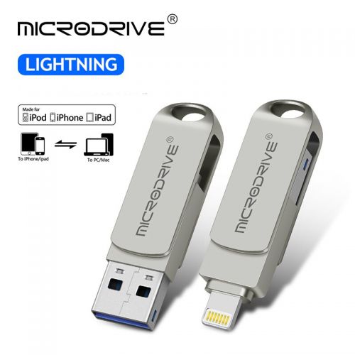 Флешка MicroDrive для iPhone, iPad, 128GB