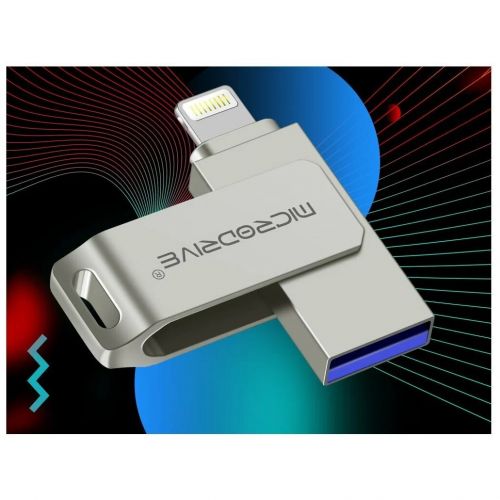 Флешка MicroDrive для iPhone, iPad, 128GB